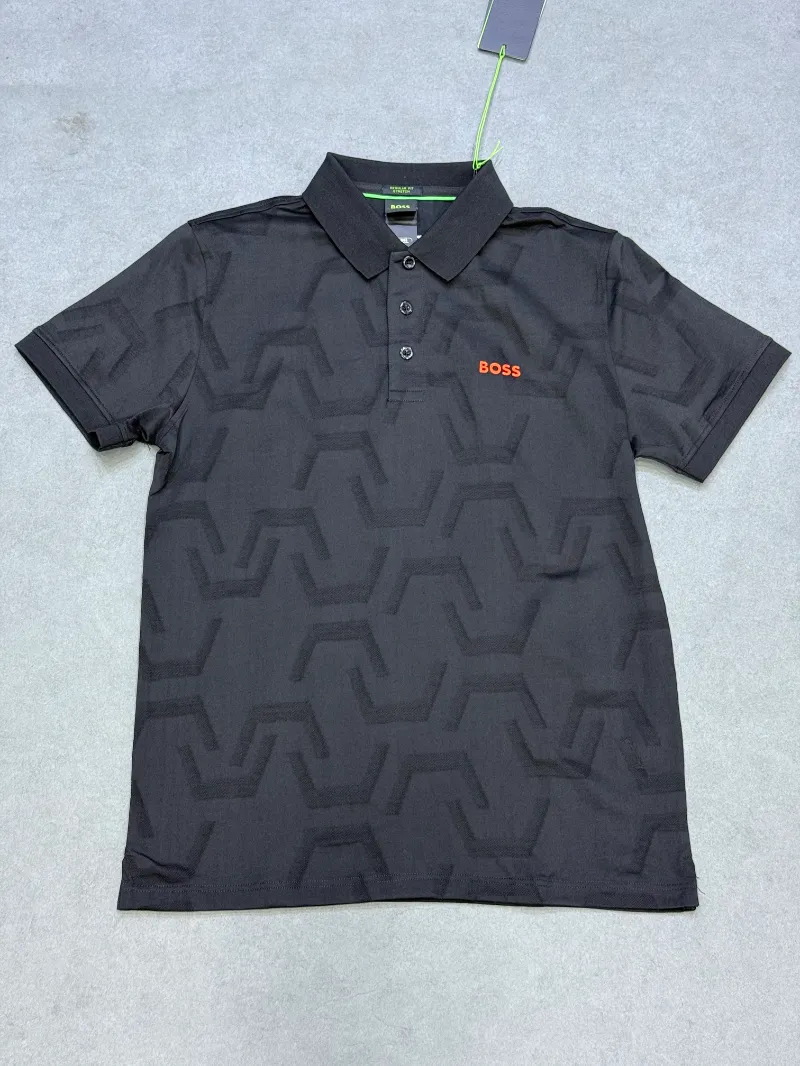 Polo demi-manche hugo boss a caro black 2026 supergood