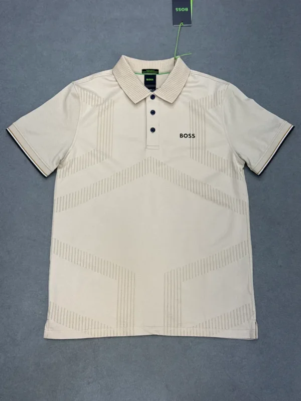 Polo demi-manche Boss Élégance beige 2026 supergood
