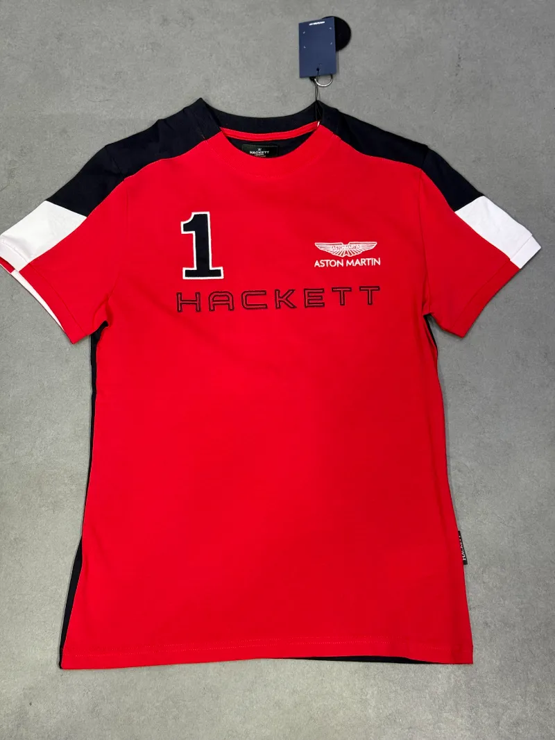 T-shirt HACKET aston Martina N°1 rouge supergood