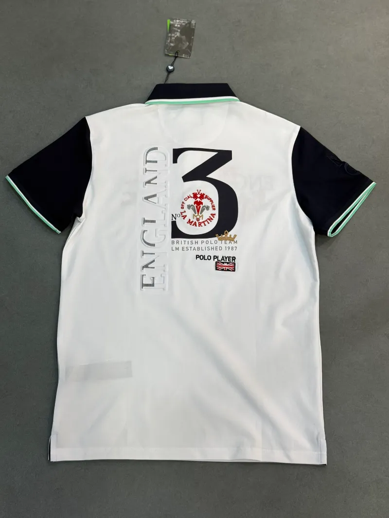 Polo demi-manche la martina england white 2026 supergood — image 3