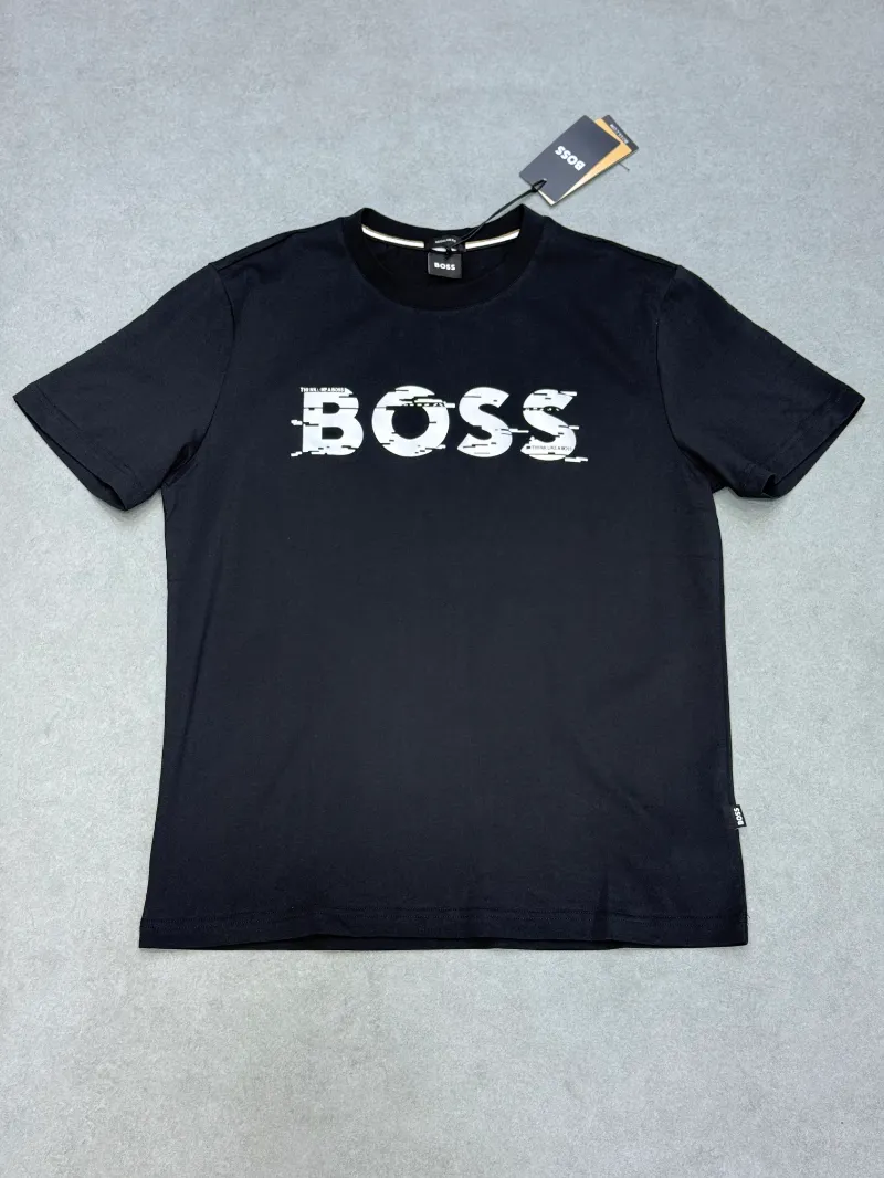 T-SHIRT hugo boss black logo titanium 2026 supergood